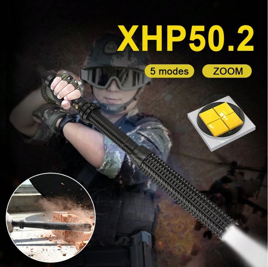 Save 50%🚀Super-bright LED self-defense flashlight