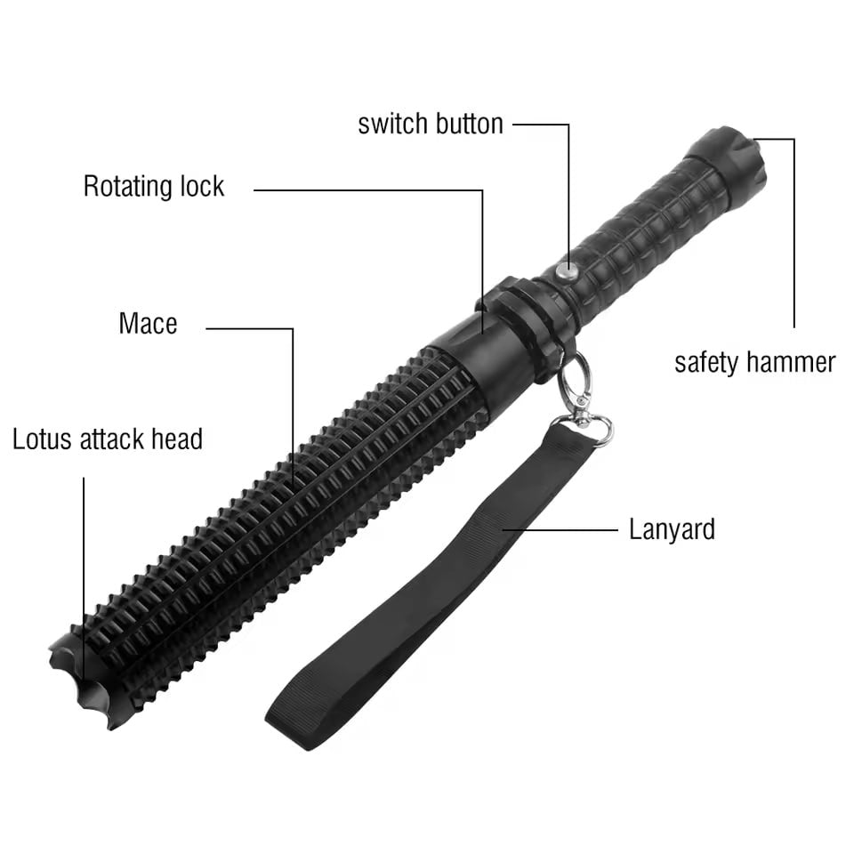 Save 50%🚀Super-bright LED self-defense flashlight