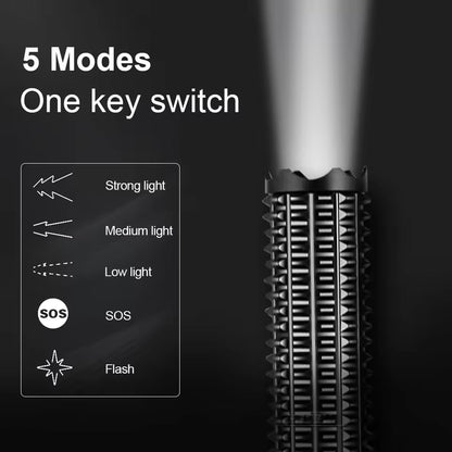 Save 50%🚀Super-bright LED self-defense flashlight